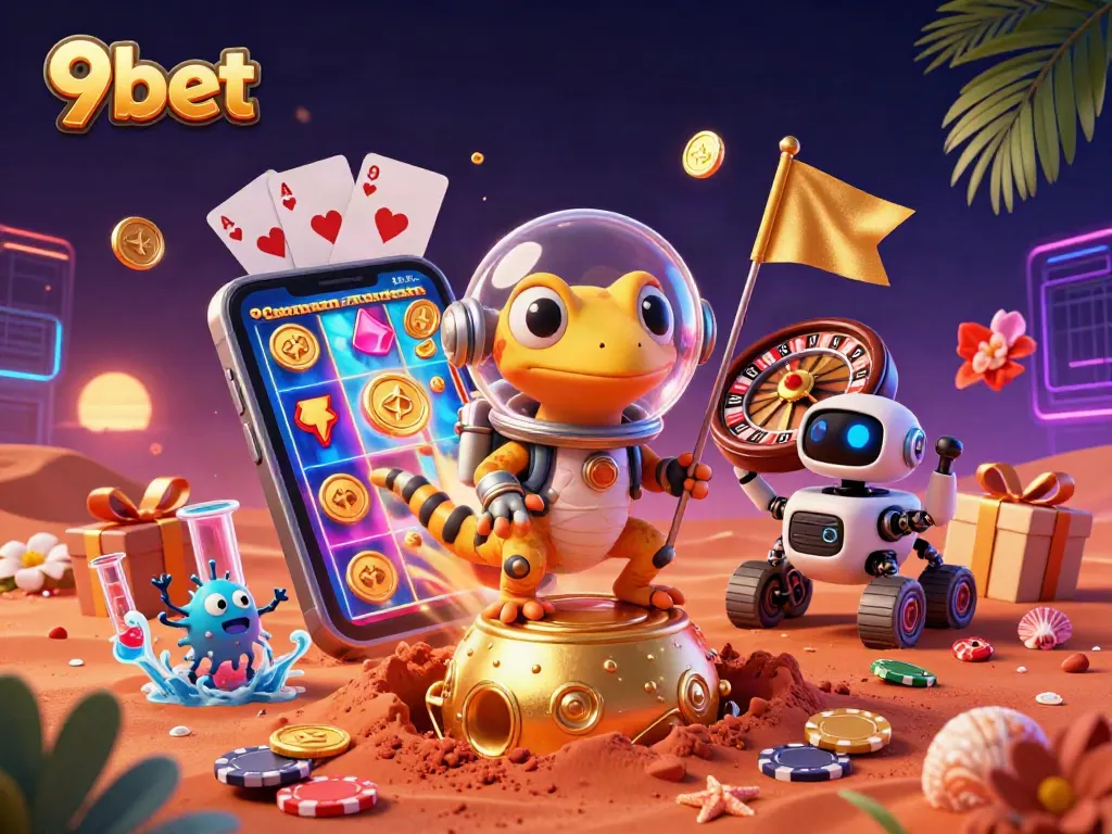 Experience thrilling gaming at 9bet with a vibrant casino scene emerging from Mars.